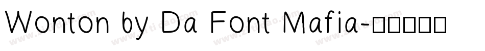 Wonton by Da Font Mafia字体转换